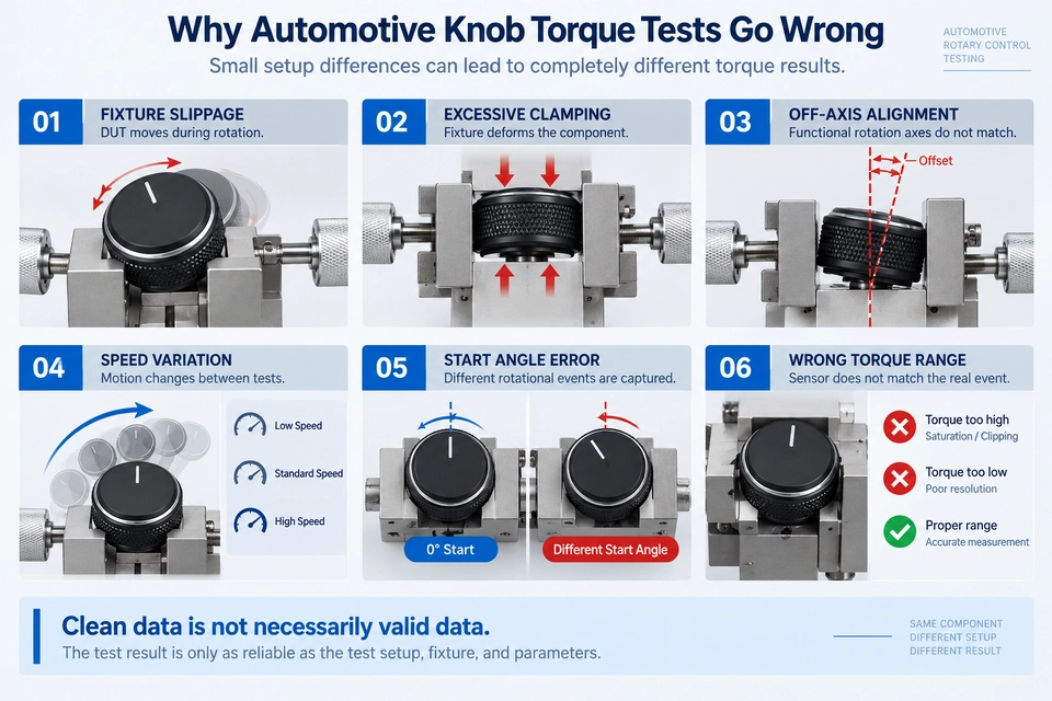 automotive knob test errors